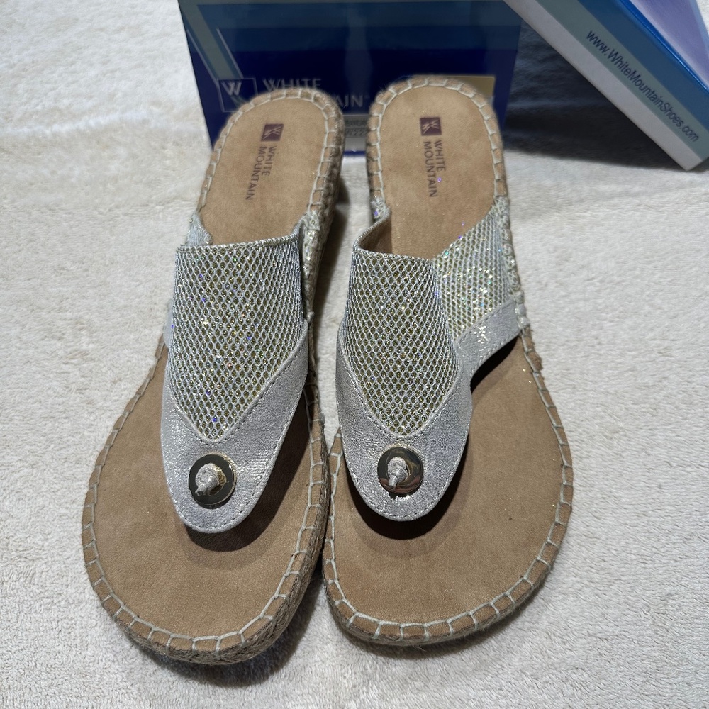 White Mountain Gold Sandals